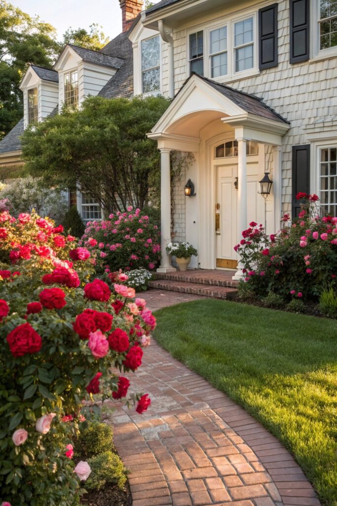 10 Beautiful Bushes in Front of House Ideas for Year-Round Curb Appeal