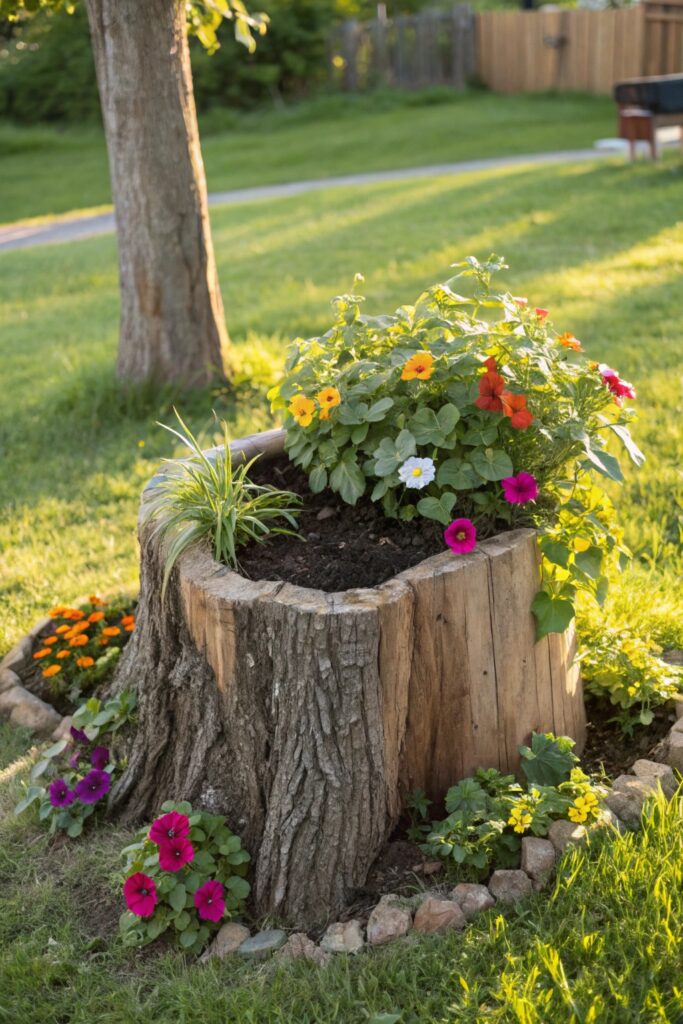 12 Tree Stump Ideas That Turn Old Wood Into Backyard Decor