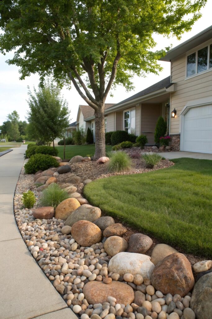 15 Rock Landscaping Ideas for Front Yard Curb Appeal
