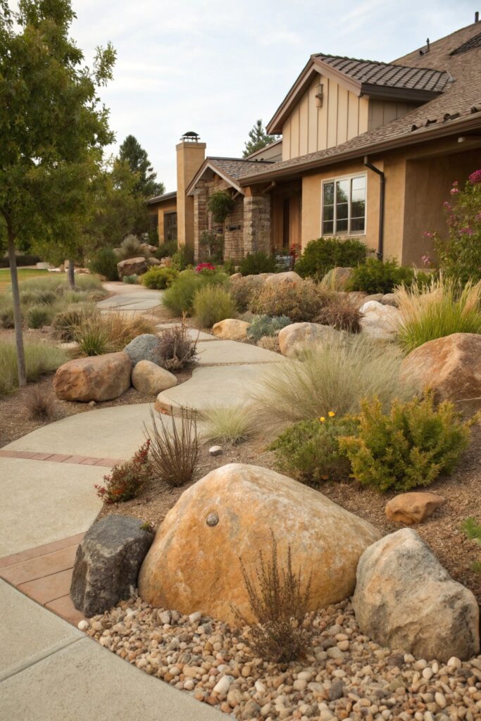 15 Rock Landscaping Ideas for Front Yard Curb Appeal
