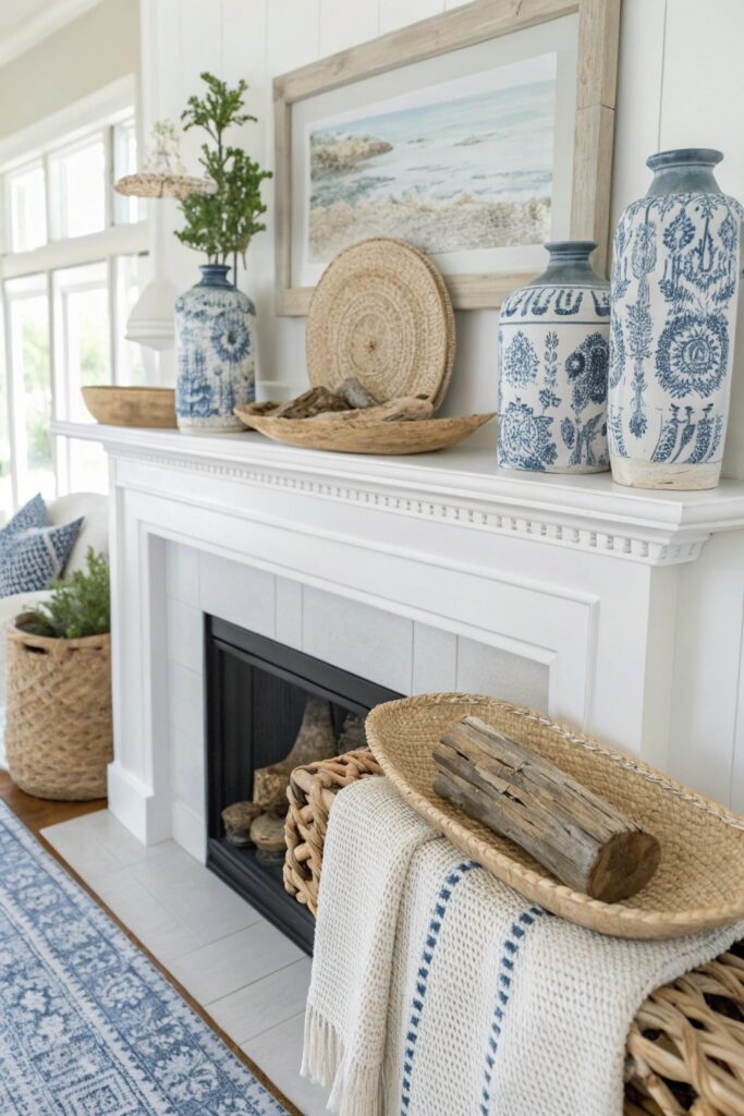 12 Summer Mantel Decorating Ideas to Brighten Your Living Room