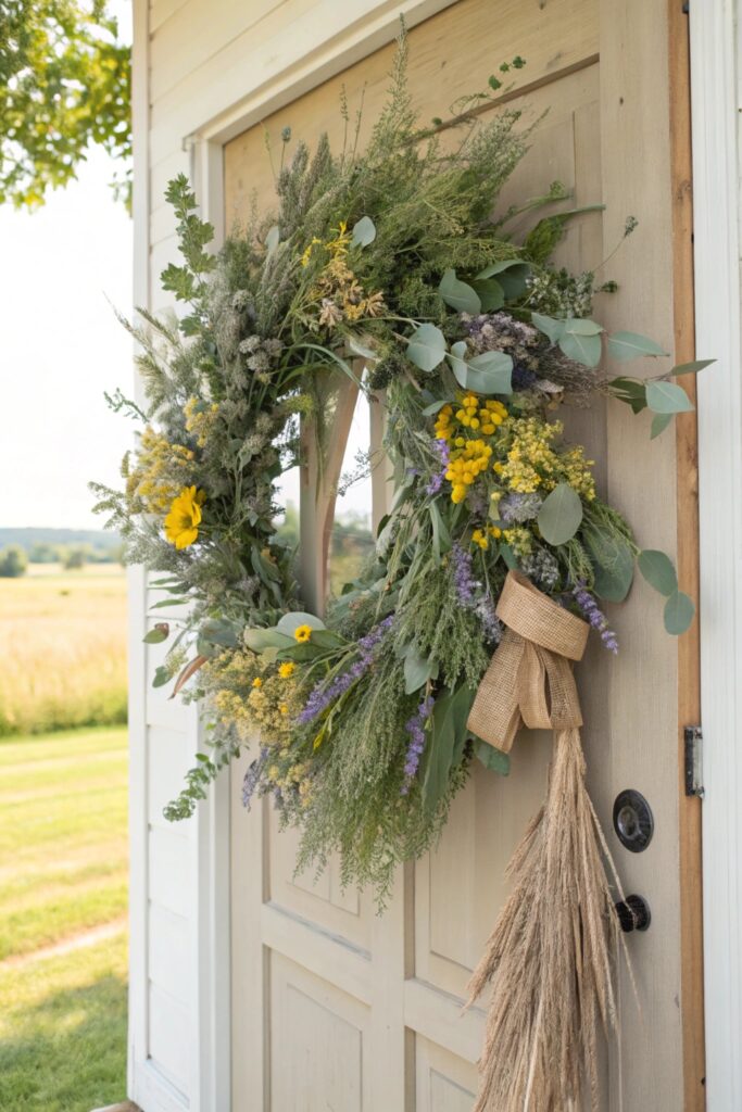 12 Spring Door Wreath Ideas That Make Entryways Bloom