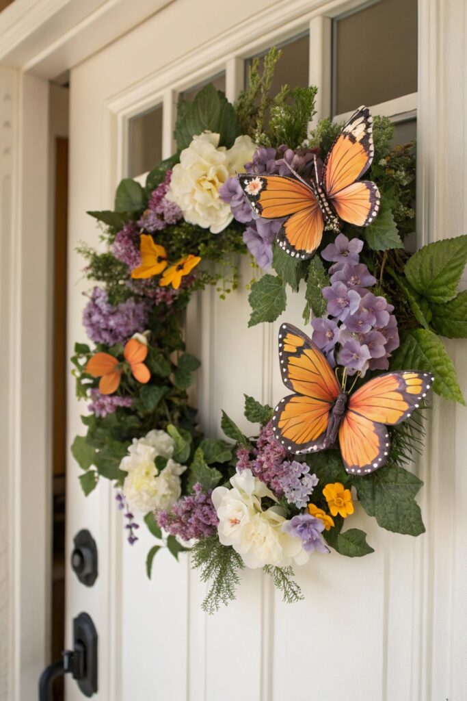 12 Spring Door Wreath Ideas That Make Entryways Bloom