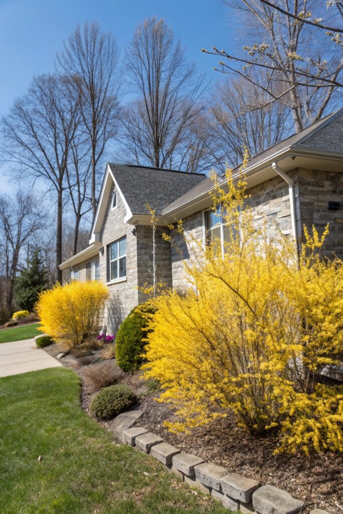 10 Beautiful Bushes in Front of House Ideas for Year-Round Curb Appeal
