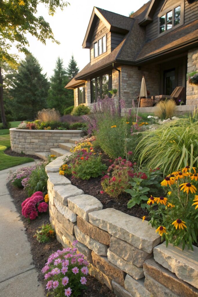 15 Flower Beds in Front of House Ideas That Boost Curb Appeal