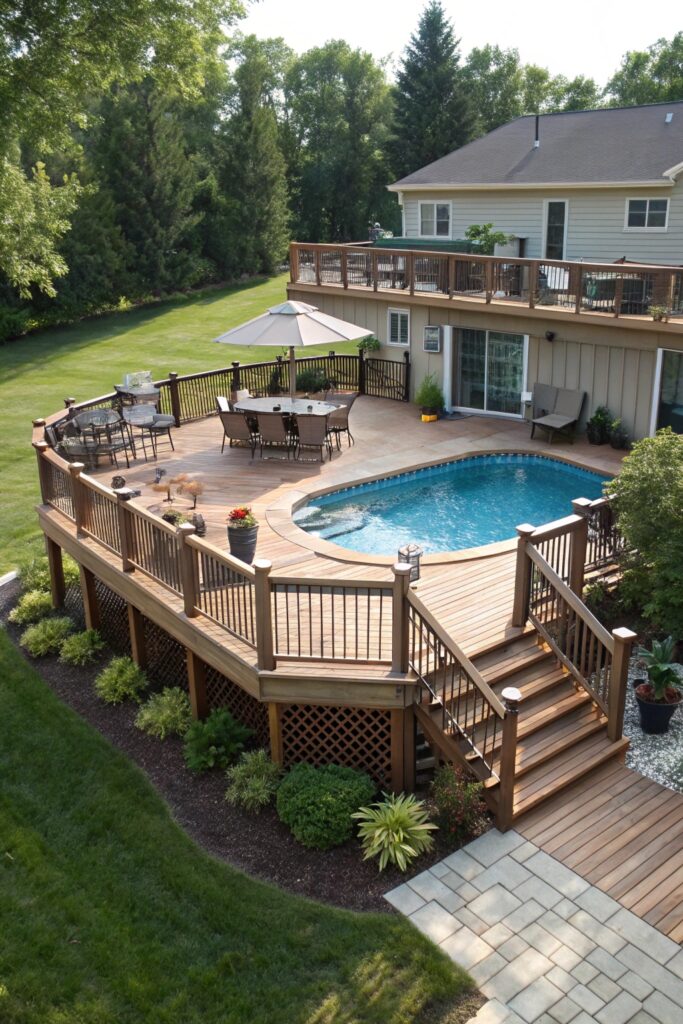 11 Above Ground Pool Deck Ideas That Transform Your Backyard Into a Resort