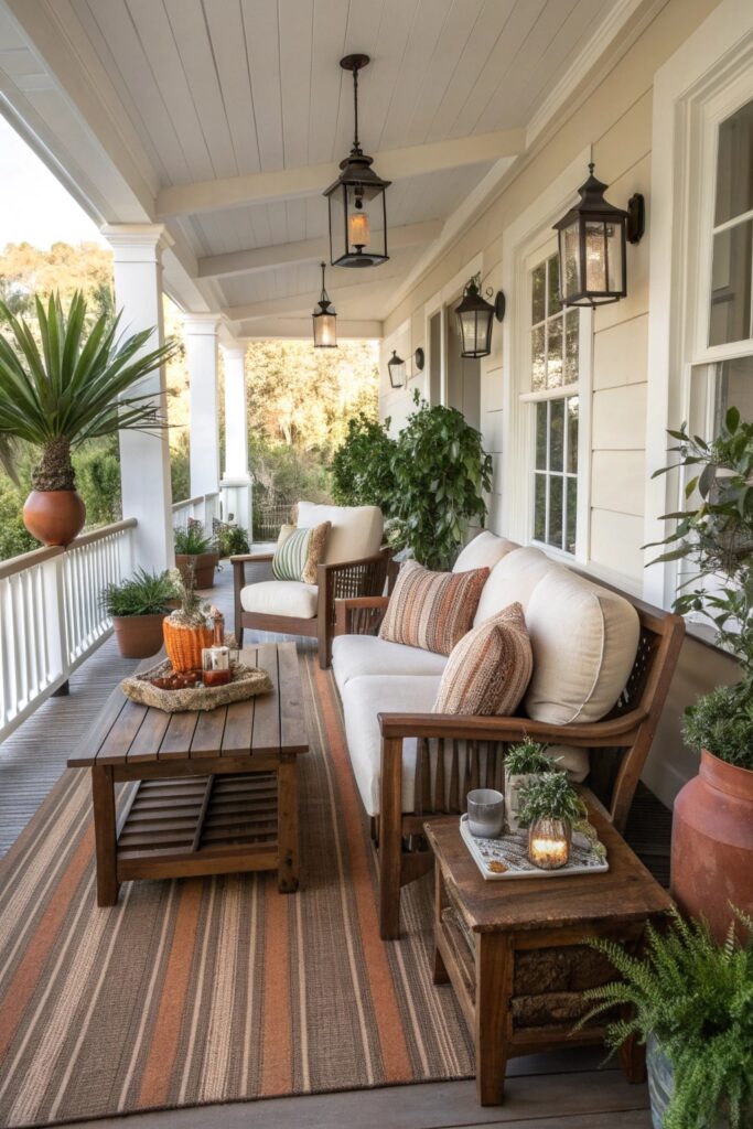 11 Long Front Porch Decorating Ideas That Look Straight Out of a Magazine