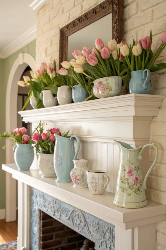 12 Spring Mantle Decorating Ideas for a Fresh Seasonal Refresh