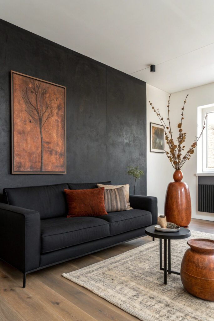 11 Black and Rust Living Room Ideas With Modern Warmth