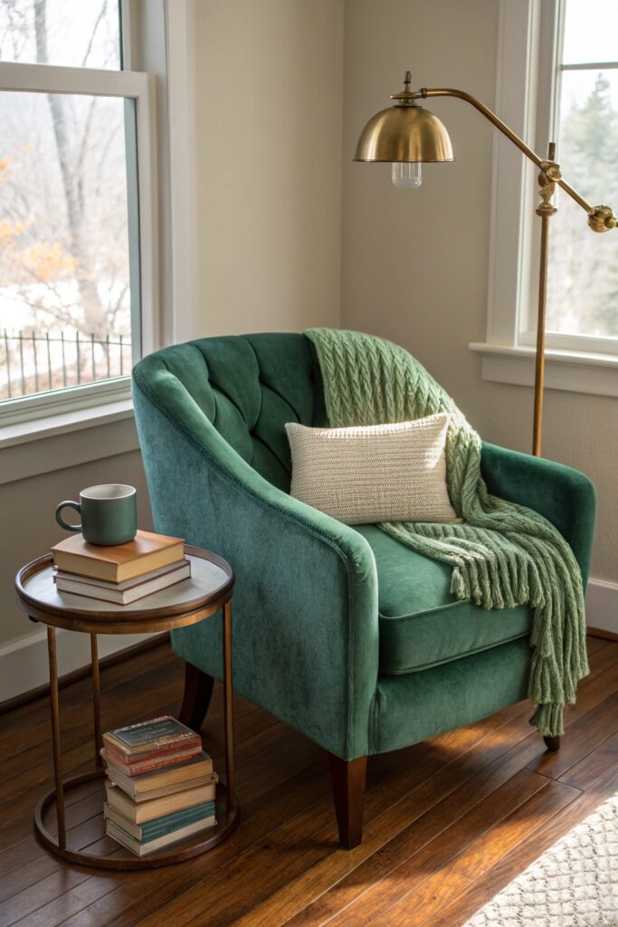 reading nook cozy chair living room corner