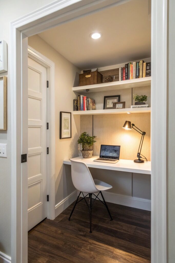 11 Cloffice Ideas That Create a Productive Work-From-Home Setup 11 Cloffice Ideas That Create a Productive Work-From-Home Setup