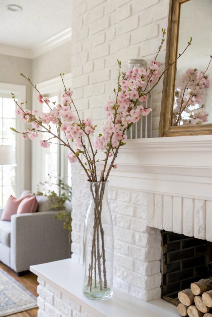 spring mantel decorating ideas