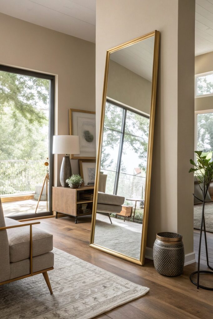 oversized floor mirror living room
