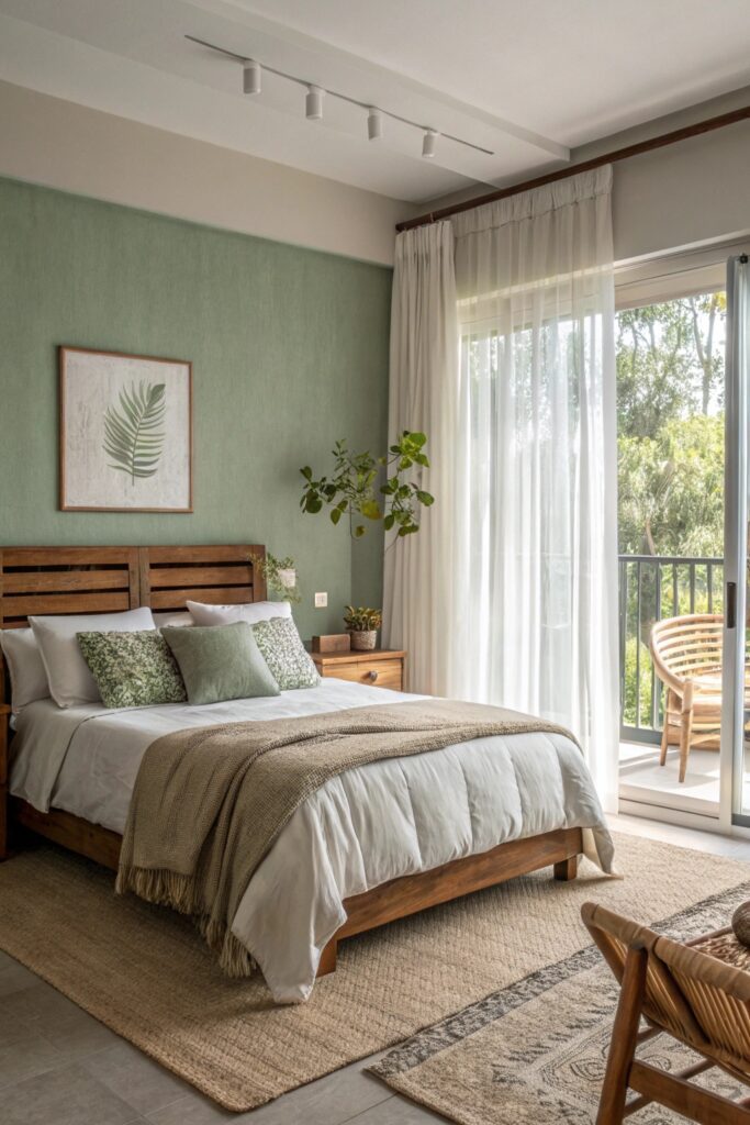 soft sage green bedroom color