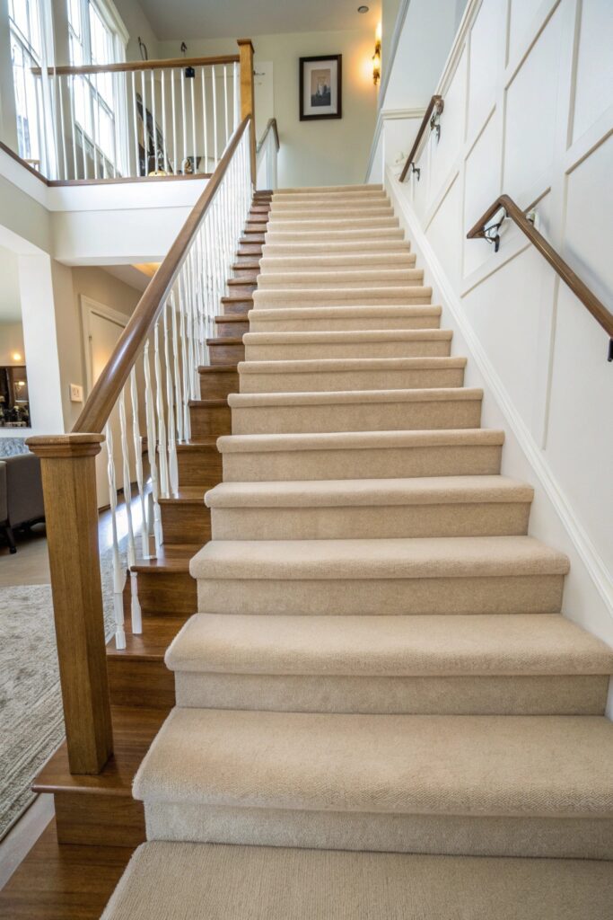 basic installation method waterfall tucked carpet