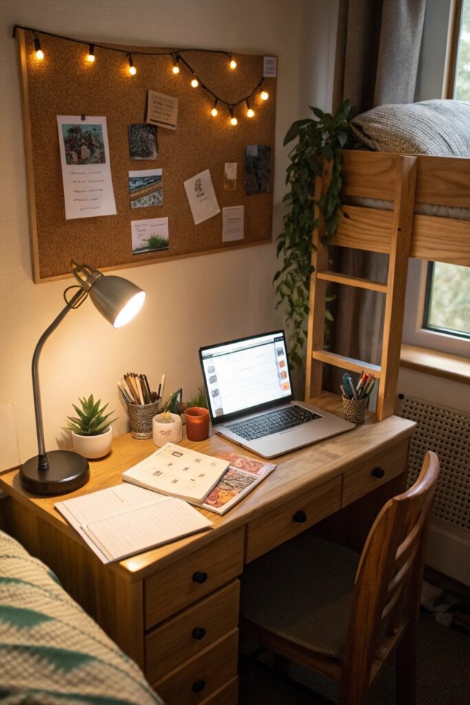 dedicated study corner desk dorm room
