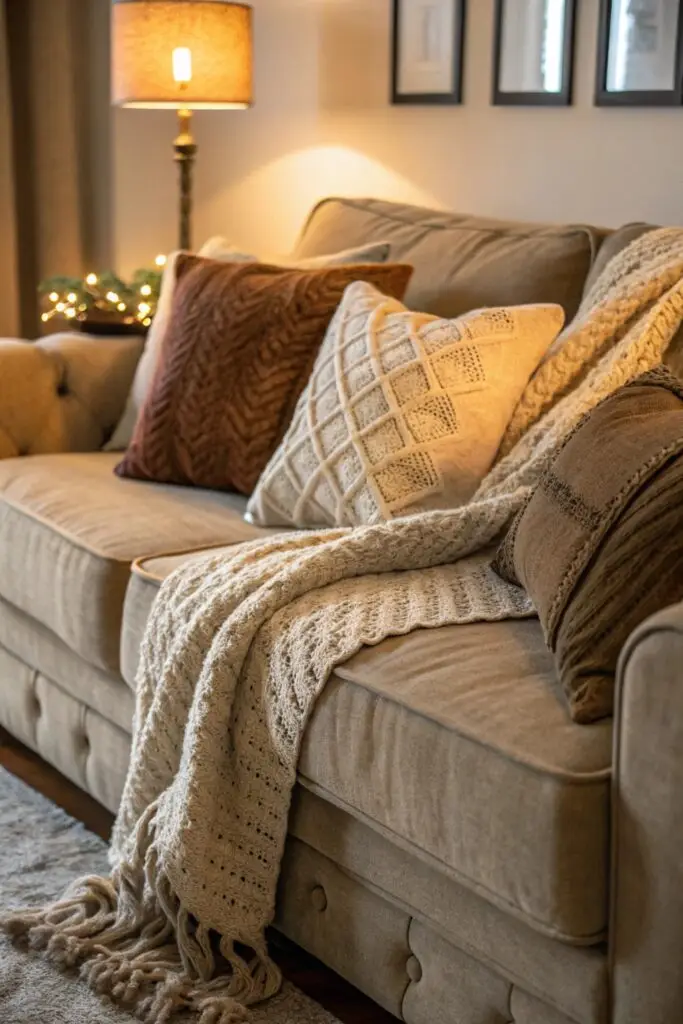 11 College Apartment Living Room Ideas That Are Stylish and Budget-Friendly throw pillows blankets instant coziness apartment
