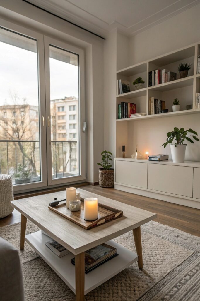 15 Small Living Room Hacks That Make Your Space Feel Twice as Big declutter ruthlessly small living room