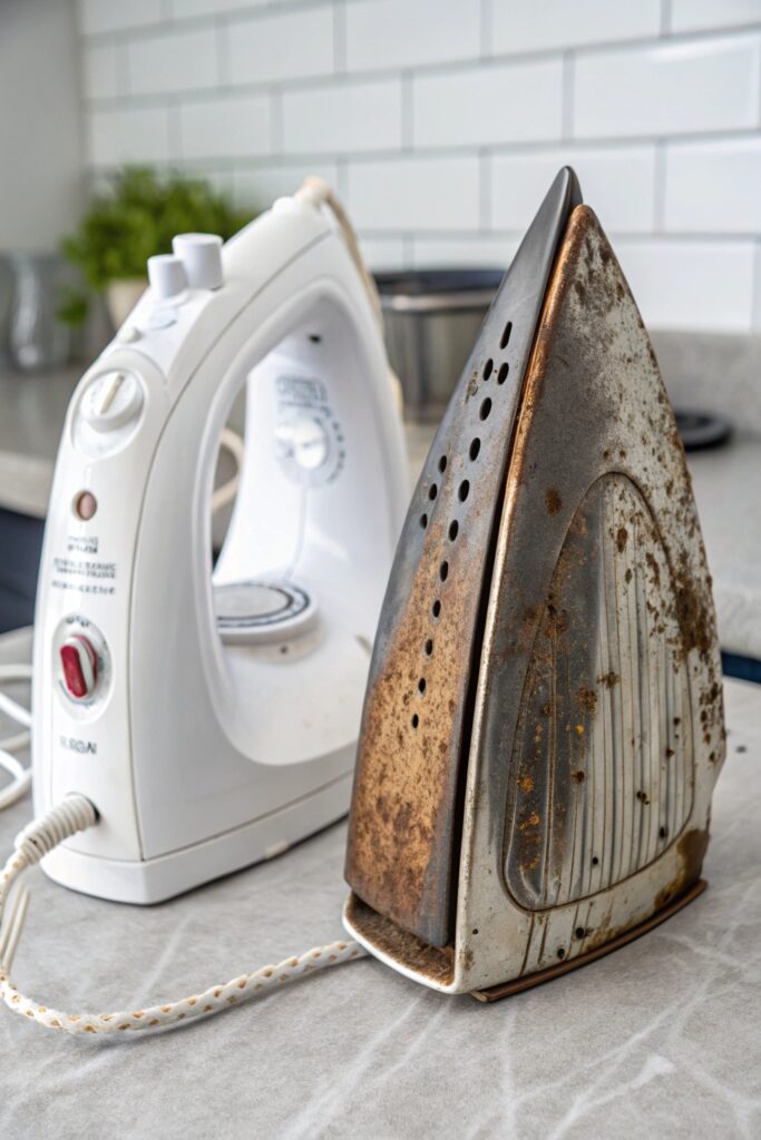 10 Reasons Black Specks Are Coming Out of Your Iron (With Fixes) old worn out iron replacement