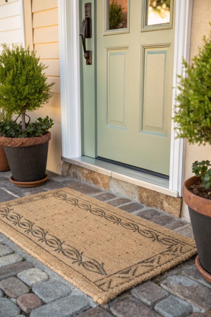 bold doormat define entry long porch