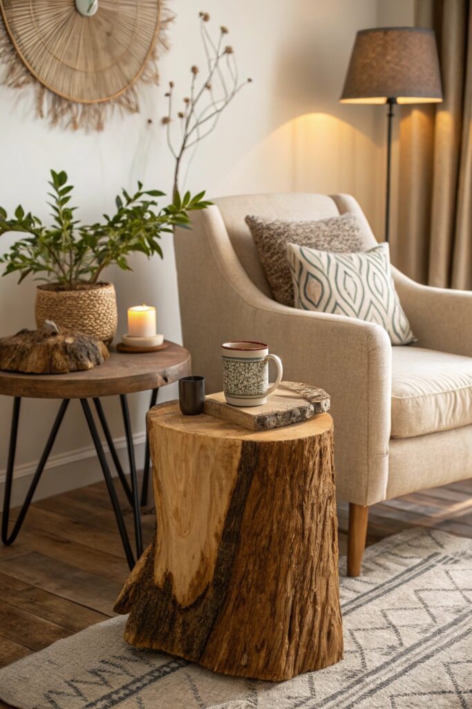 15 Modern Bohemian Living Room Ideas You'll Fall in Love With natural wood accents boho living room
