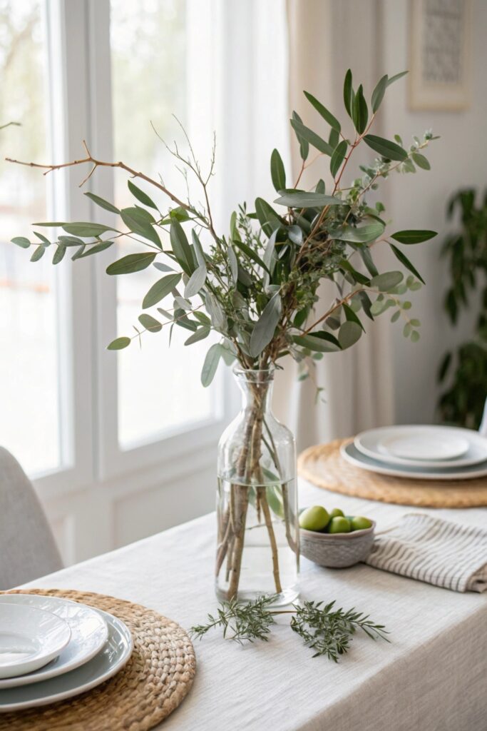 12 Modern Easter Decor Ideas for a Chic Spring Home spring greenery simple vase easter decor