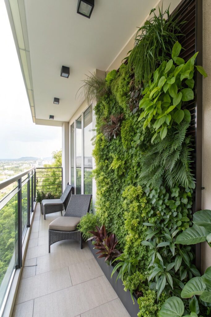 12 Apartment Balcony Privacy Ideas for a Cozy Outdoor Retreat vertical garden panels balcony privacy