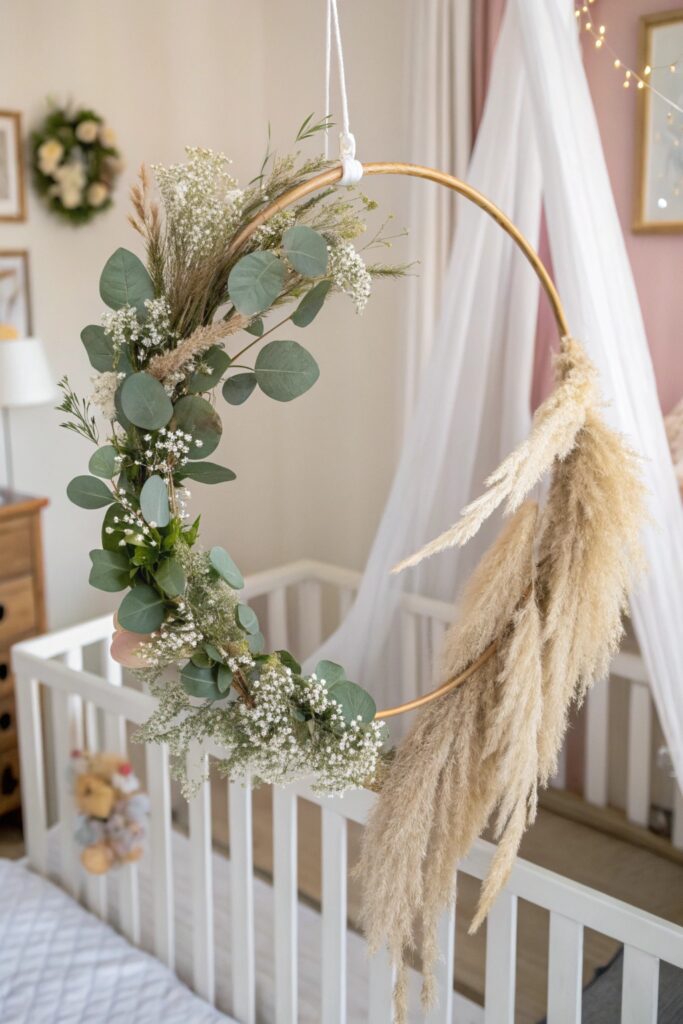 15 Pampas Grass Decor Ideas to Create a Cozy Modern Home pampas grass mixed dried wreath eucalyptus