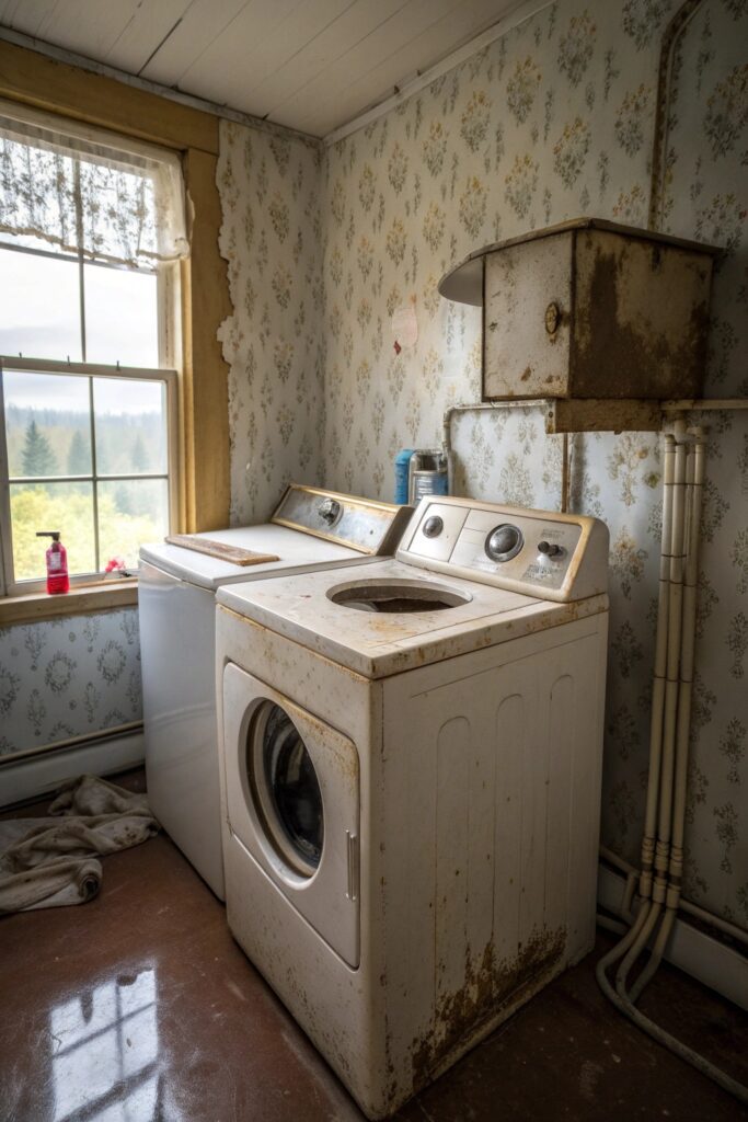 12 Reasons Your Washing Machine Stopped Full of Water aging worn out washing machine replacement