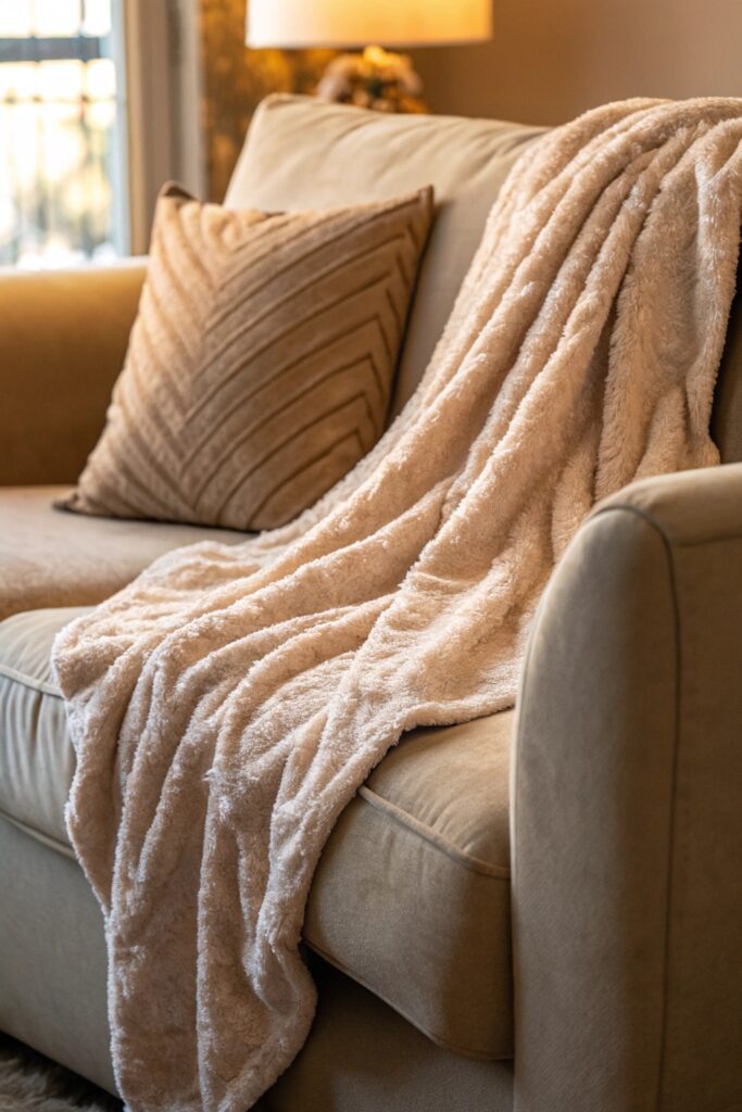 12 Ways to Decorate a Couch With Throw Blankets Like a Designer keeping practical not pretty throw blanket