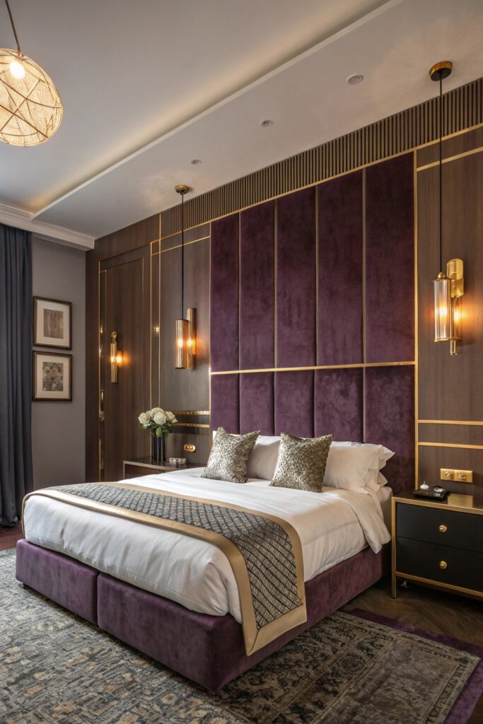 deep plum bedroom color luxurious