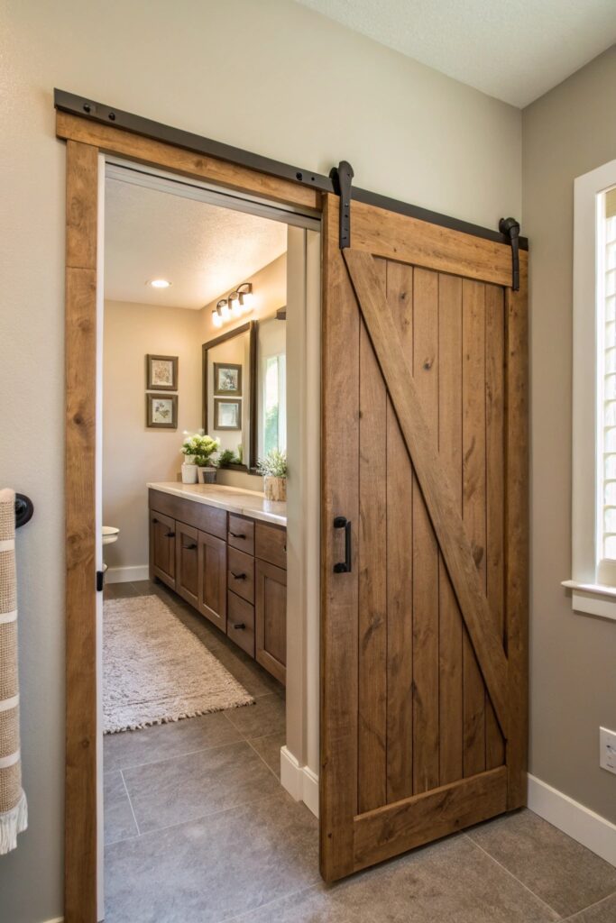 14 Small Bathroom Ideas That Make Tiny Spaces Feel Bigger sliding doors instead swinging small bathroom