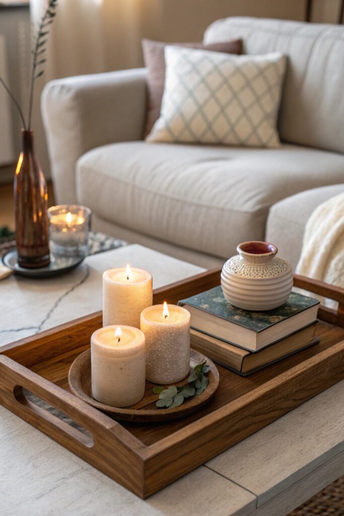 15 Coffee Table Ideas That Instantly Elevate Your Living Room tray instant styling coffee table