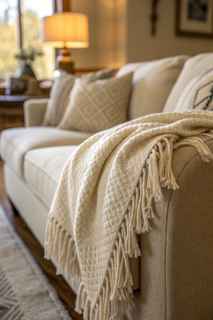 14 Cozy Home Decor Living Room Ideas for a Warm and Inviting Space good throw blanket cozy living room