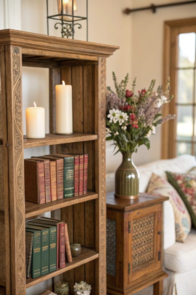 15 Spring Decor Ideas That Instantly Refresh Your Home style bookshelves seasonally spring decor