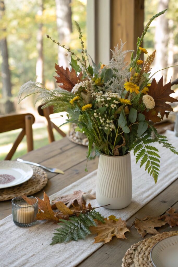 15 Dining Table Centerpiece Ideas That Make Every Meal Feel Special diy foraged centerpiece dining table