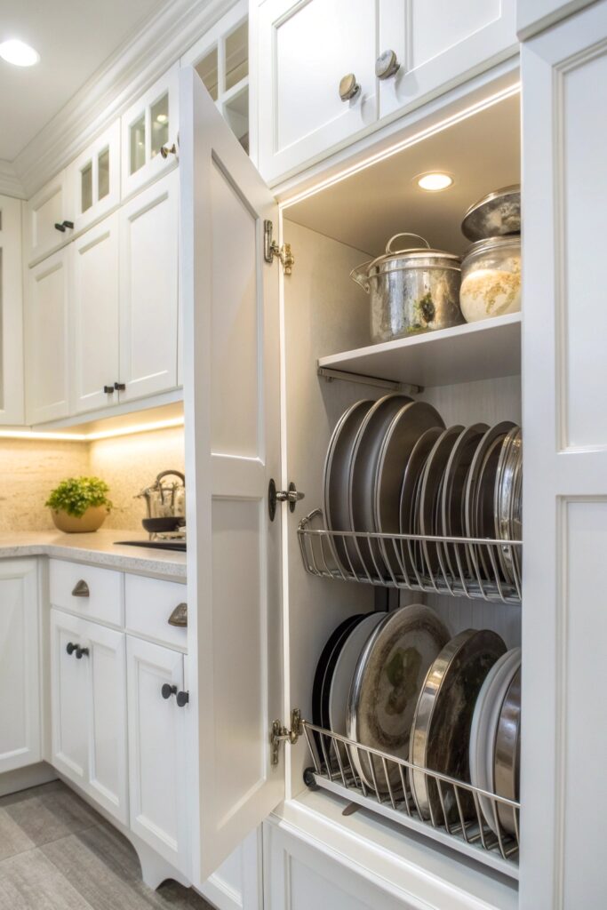 15 Budget-Friendly Organizing Ideas That Instantly Reduce Clutter tension rod pot lid organizer cabinet