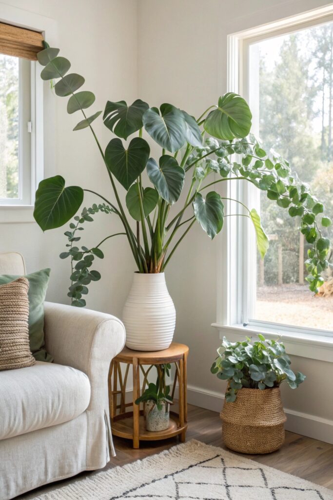 fresh greenery spring styling houseplants