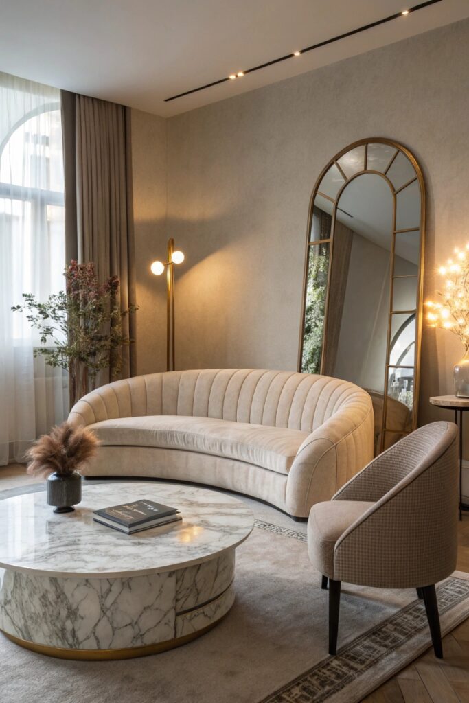 12 Home Decor Trends Everyone Will Be Copying This Year curved furniture living room trend sofa