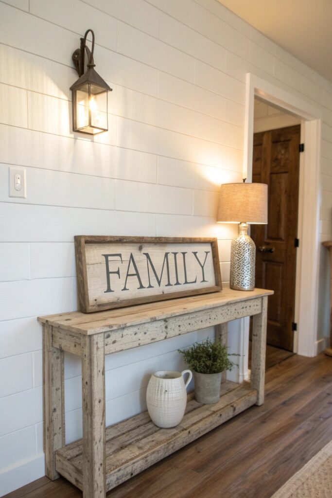 distressed wood farmhouse sign wall decor