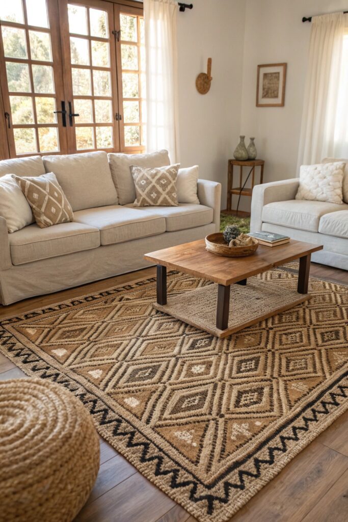 11 Trendy Apartment Decor Ideas That Look Straight Out of Pinterest statement rug trendy apartment decor