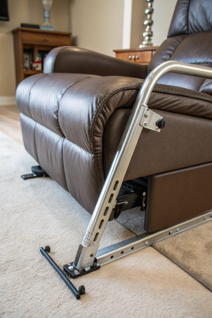 10 Reasons a Recliner Footrest Is Too Hard to Close (and Easy Fixes) bent misaligned footrest bar recliner
