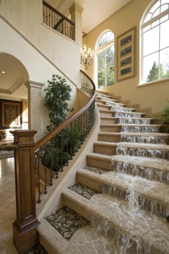 12 Bullnose vs Waterfall Carpet on Stairs: Which Is Better? visual style comparison bullnose waterfall carpet