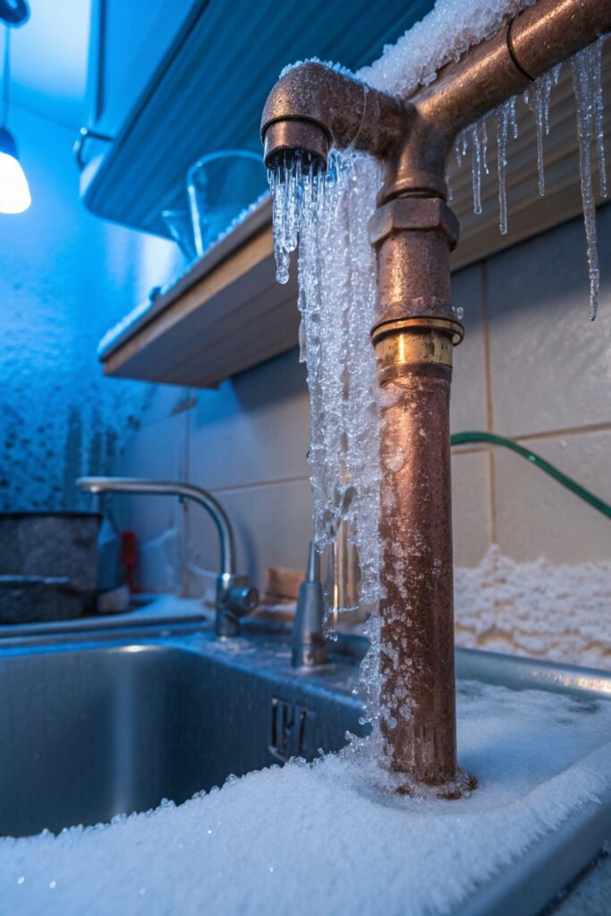 12 Reasons There's No Water in the Kitchen but Everywhere Else frozen pipes kitchen water supply