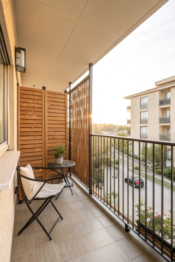 12 Apartment Balcony Privacy Ideas for a Cozy Outdoor Retreat tall privacy fence panel balcony