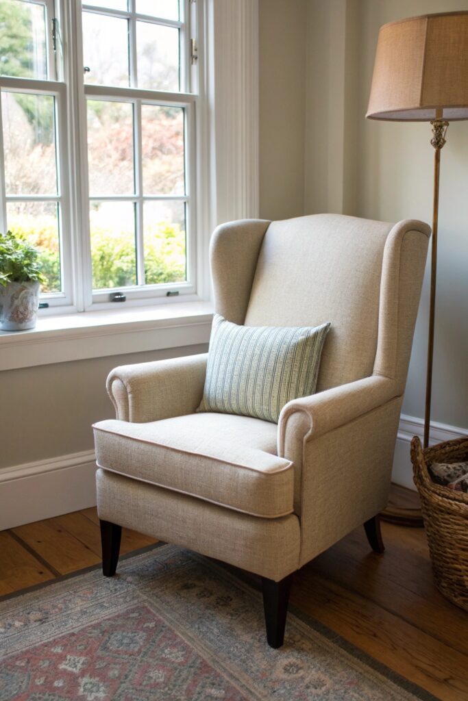 12 Accent Chair Ideas That Instantly Upgrade a Small Living Room compact wingback chair small living room