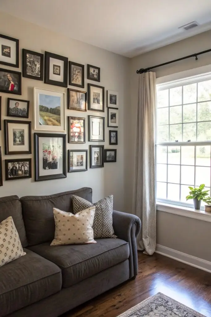 11 College Apartment Living Room Ideas That Are Stylish and Budget-Friendly gallery wall free cheap prints college apartment