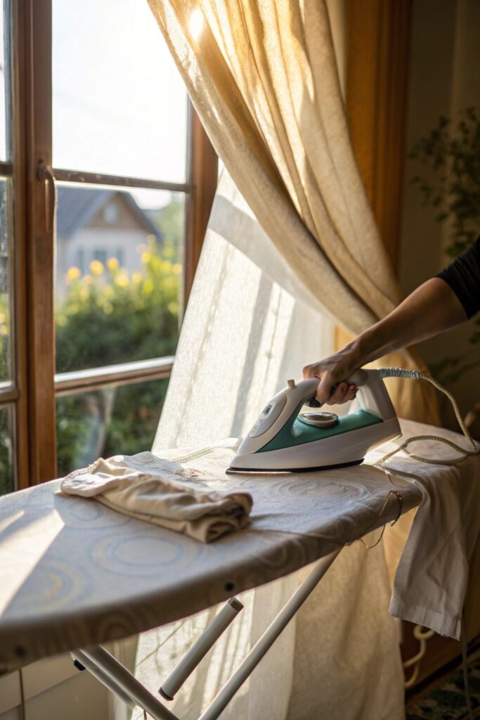 10 Ways to Remove Creases From New Curtains Quickly iron directly carefully curtains creases