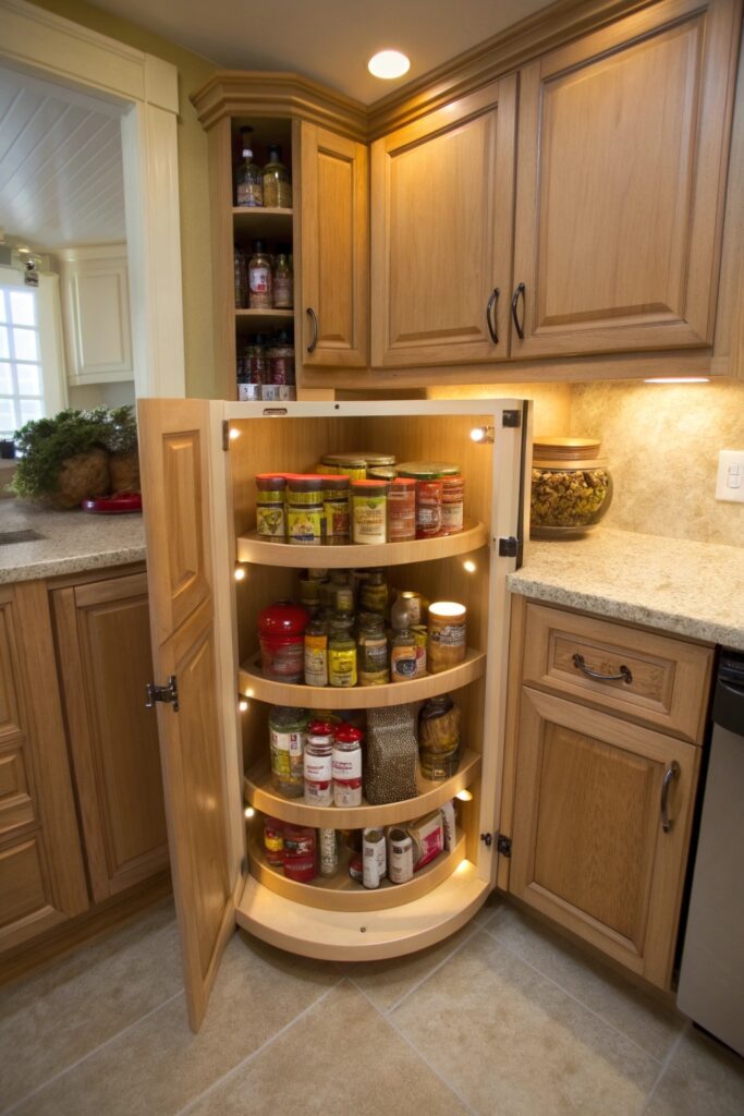 15 Kitchen Organization Hacks That Save Time and Space lazy susans deep cabinets kitchen organization