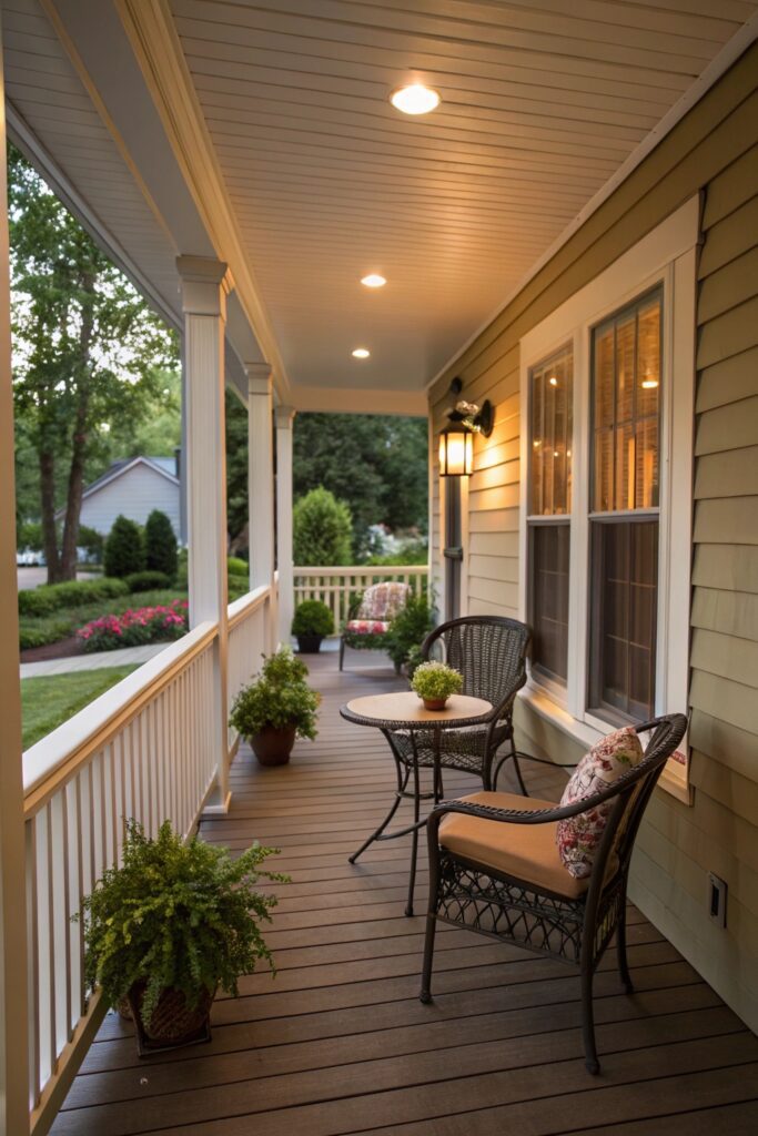 seating nook midway long porch